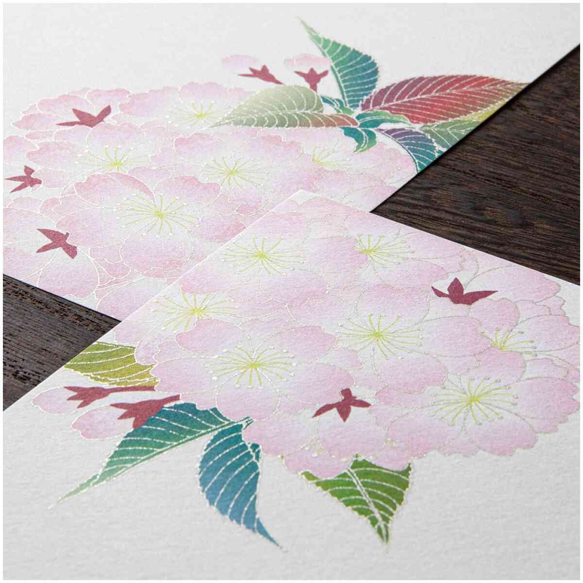 Letter Pad Silk-Printing Ball-Shaped Cherry Blossom - Bild 2