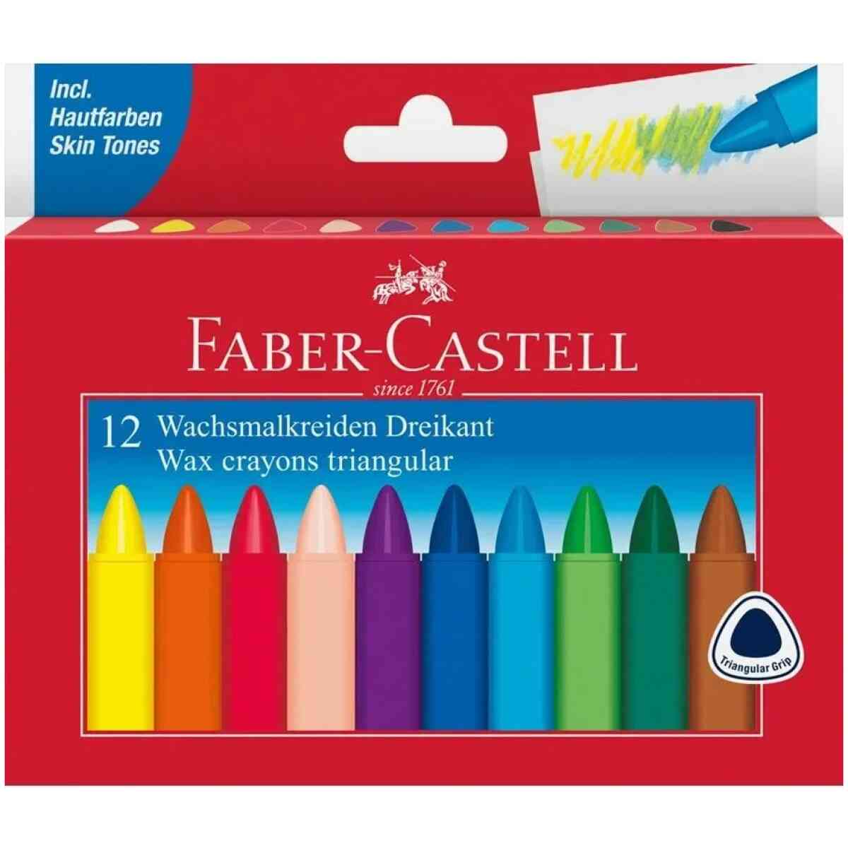 Wax crayon triangular