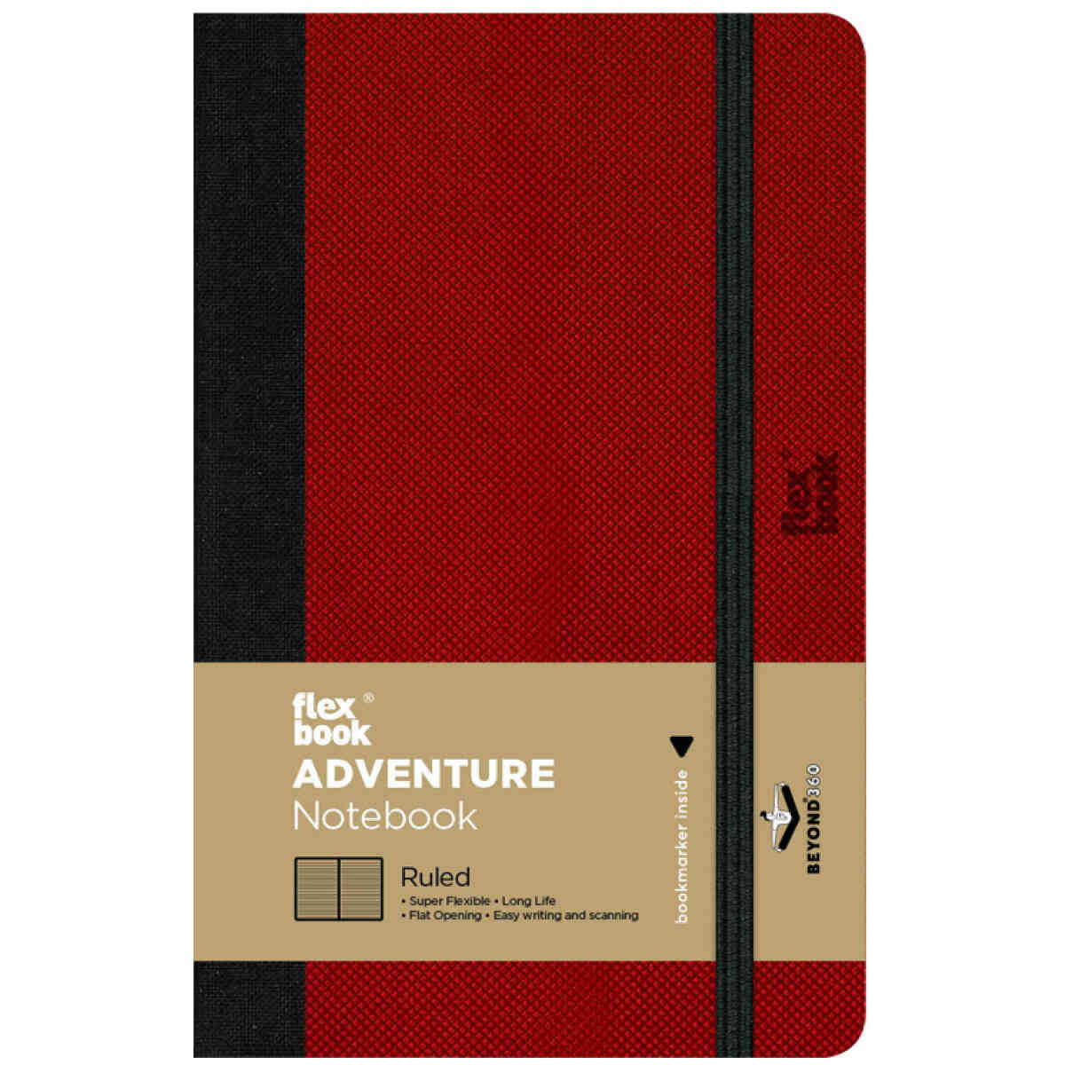 Flexbook Adventure Anteckningsbok Linjerad 9x14cm - Red