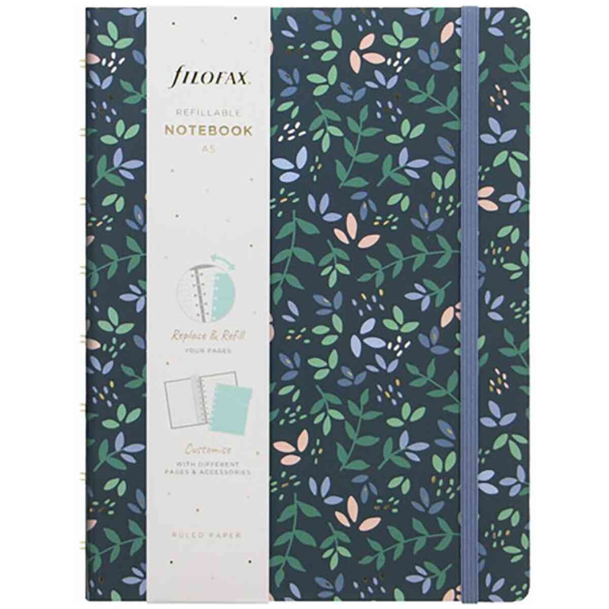 Filofax Anteckningsbok Garden A5 Linjerad Dusk