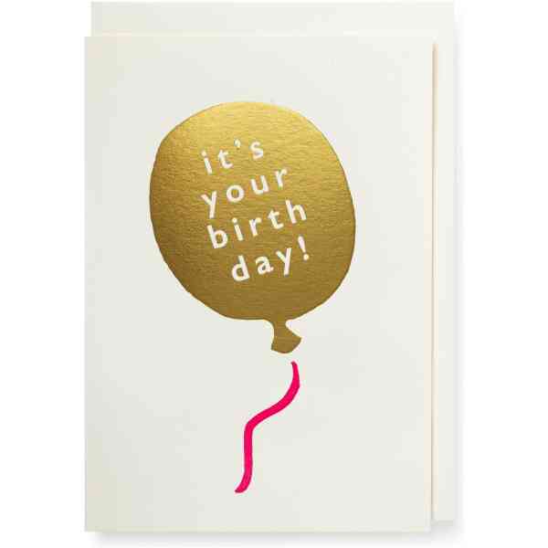 Gold Balloon Birthday