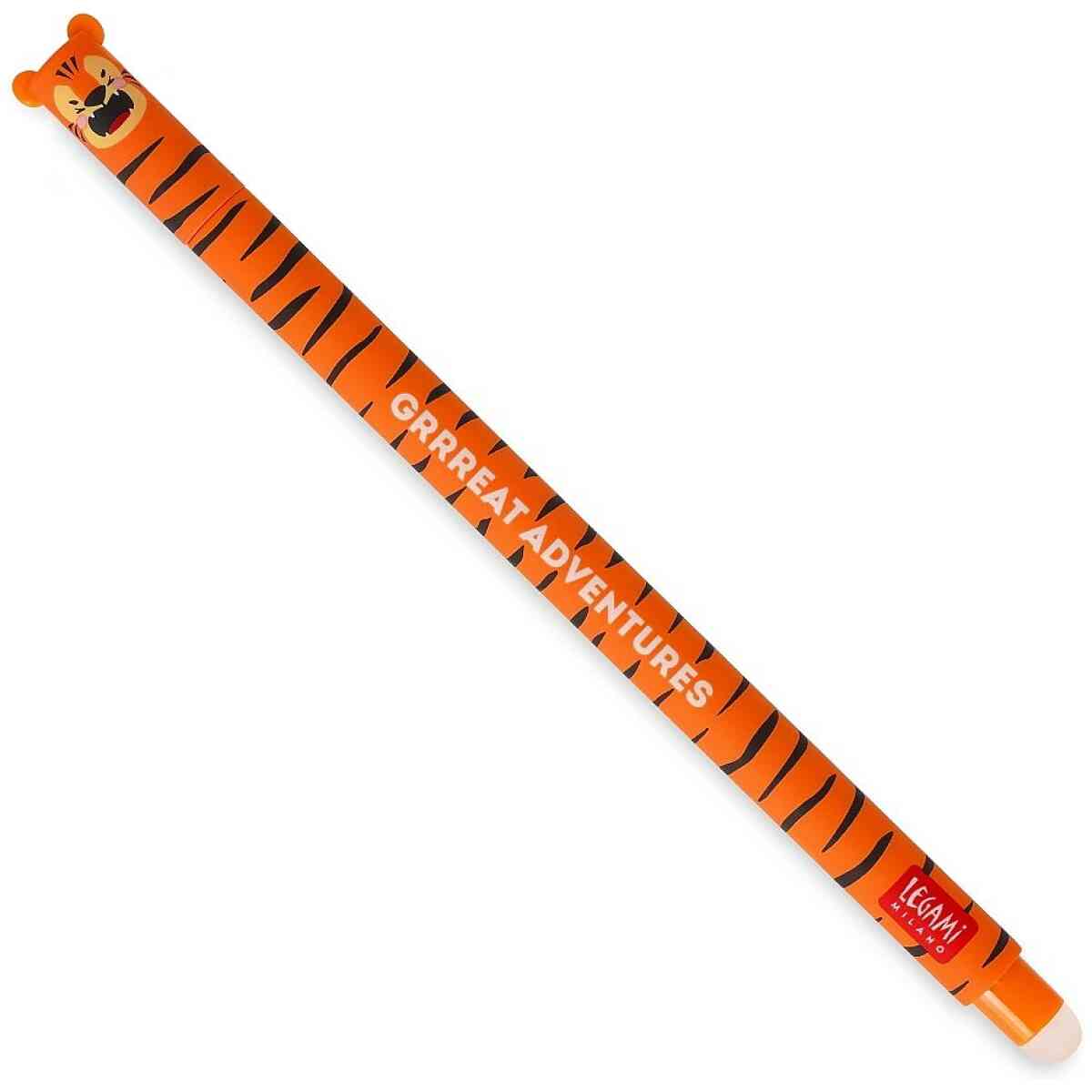 Erasable gel pen, Tiger, orange, gelpenna med utsuddbart bläck