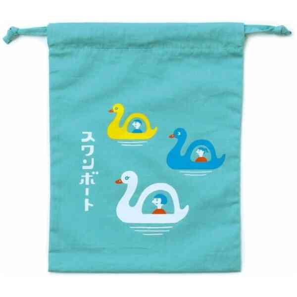 New Retro Drawstring Bag Medium Swan Boat