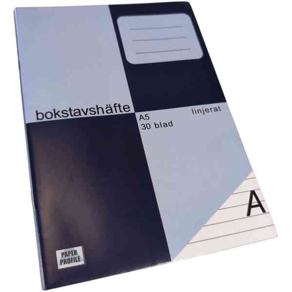 Bokstavshäfte, A5, Linjerat, 30 Blad A-Ö