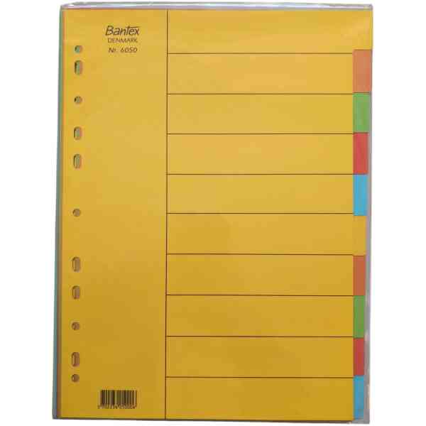 Pärmregister Bantex Divider 6050 – 00 A4 / 10 Tab