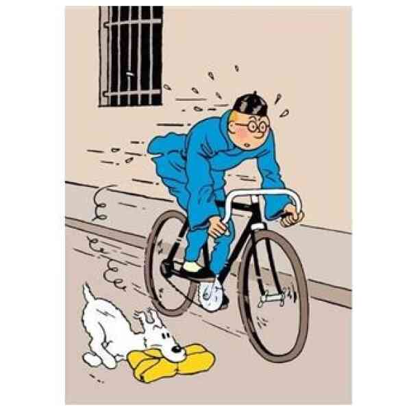 Tintin på cykel Plastmapp A4