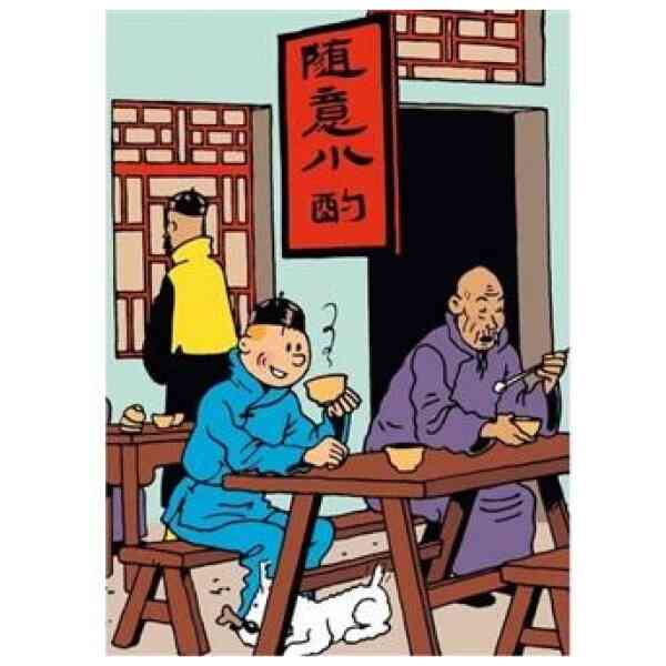 Tintin och Milou äter lunch Plastmapp A4