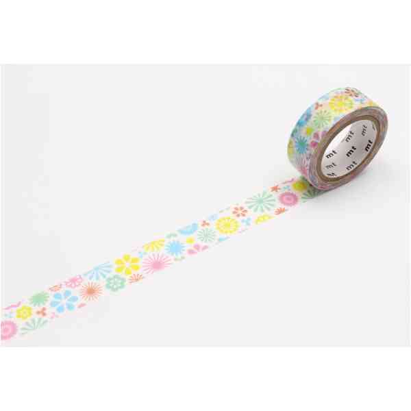 Masking Tejp, 15mm: Spring pattern