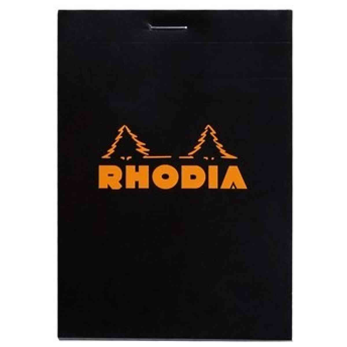 Rhodia head stapled pad black N°12 squar