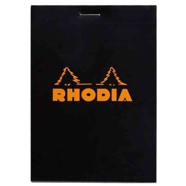 Rhodia head stapled pad black N°12 squar