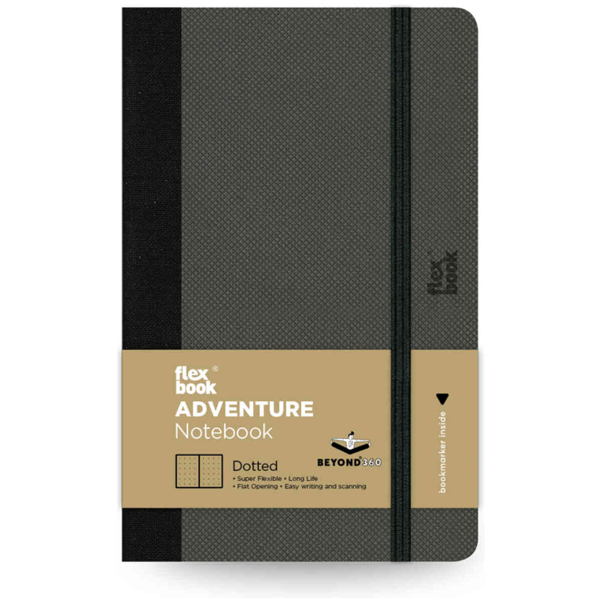 Flexbook Adventure Anteckningsbok Punkter 9x14cm - Off-Black