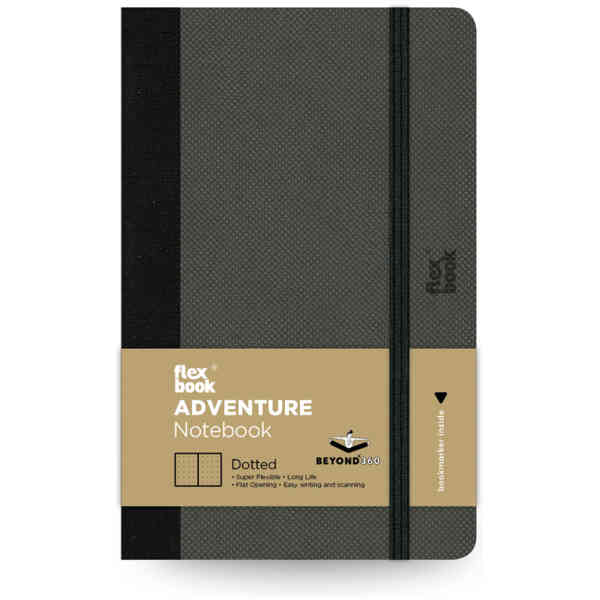 Flexbook Adventure Anteckningsbok Punkter 9x14cm - Off-Black