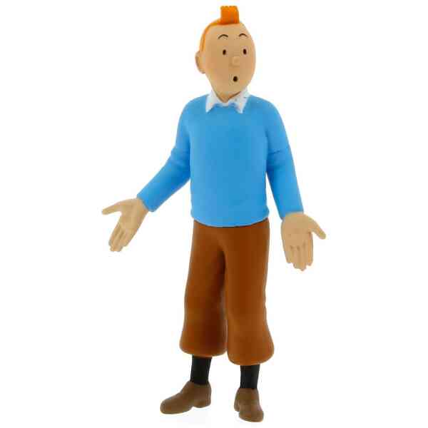 Tintin i sin blå tröja - Plastfigur - 8,5 cm