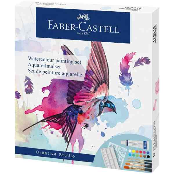 Watercolours painting set of 18