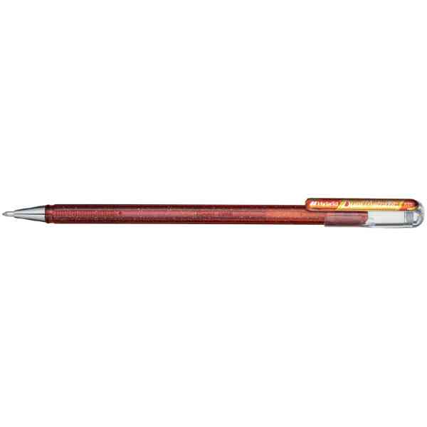 Pentel K110-DFX Dual Met. Roller 1mm med huv Pigmenteret bläck  : Orange + Metallic gul