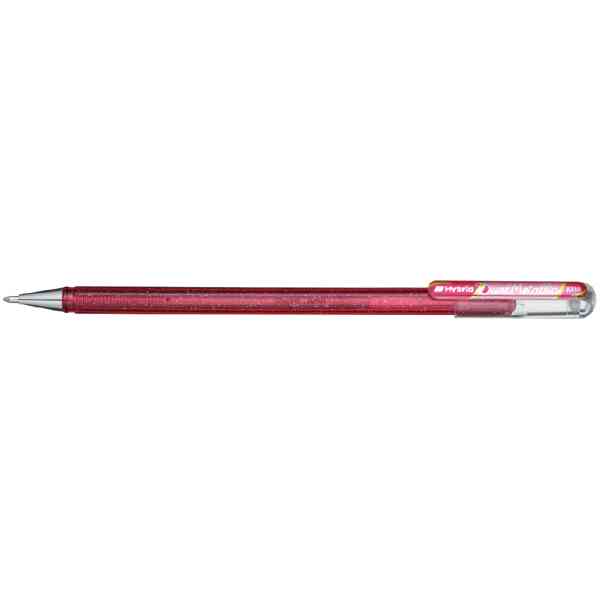 Pentel K110-DPX Dual Met. Roller 1mm med huv Pigmenteret bläck  : Pink + Metallic pink