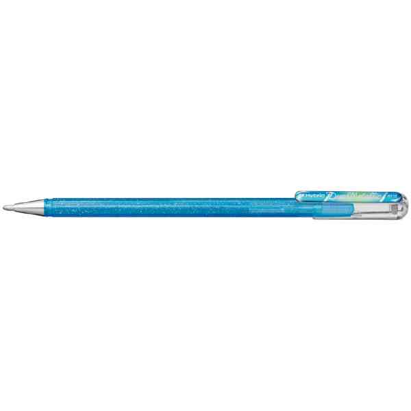 Pentel K110-DMN Dual Met. Roller 1mm med huv Pigmenteret bläck : Blågrå + Metallic blå & silver