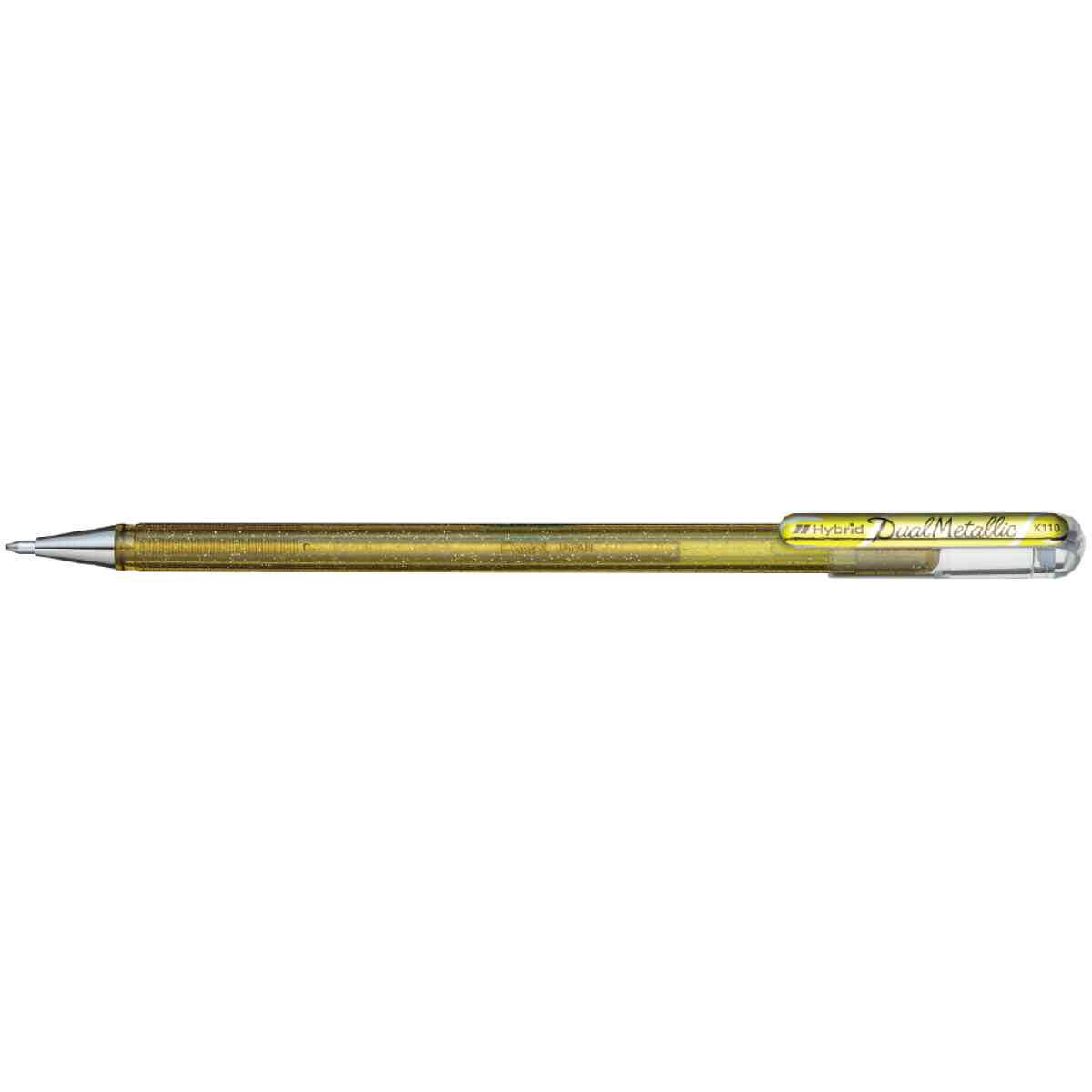 Pentel K110-DXX Dual Met. Roller 1mm med huv Pigmenteret bläck : Guld