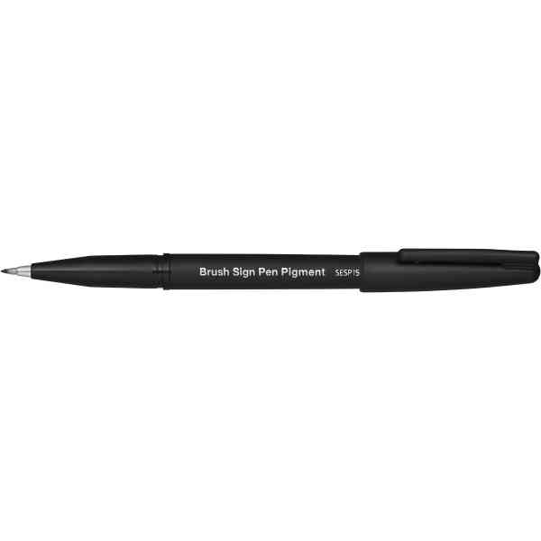 Pentel SESP15-A Brush Sign Pen Pigmentet : Svart