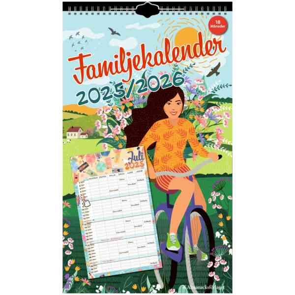 Familjekalendern 6 kolumn er 18 månader