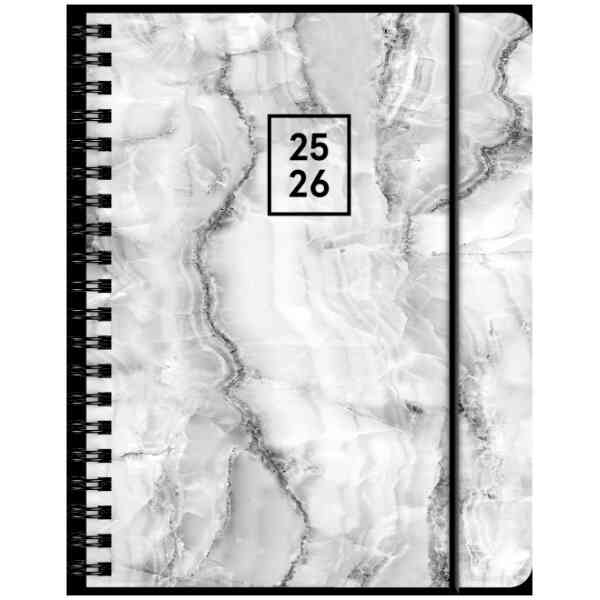 Studentkalender 2025/2026 Gray marble A6