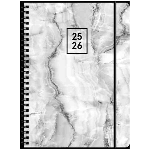 Studentkalender 2025/2026 Gray marble A5