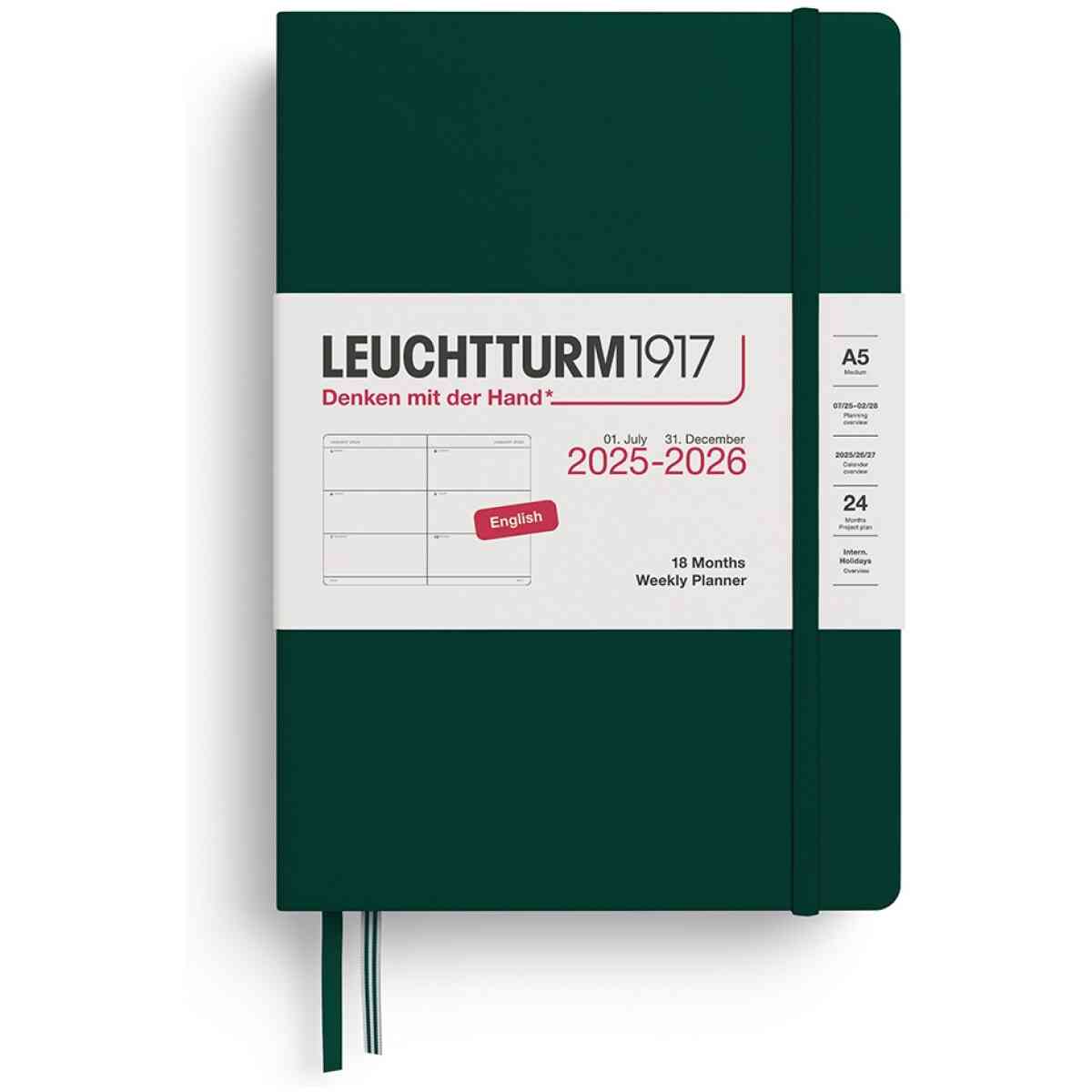 Weekly Planner Medium (A5) 2026, 18 Months, English - Bild 4