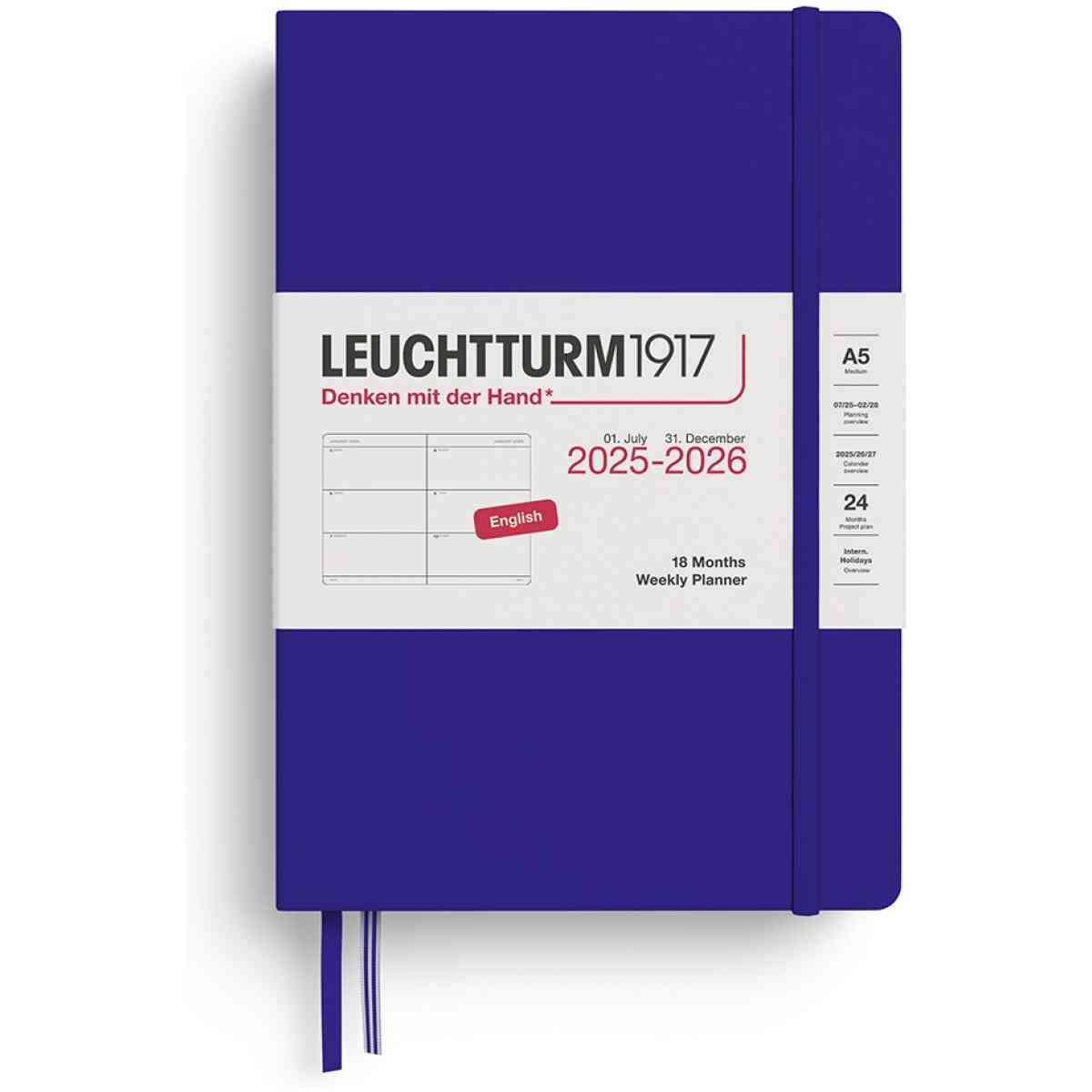 Weekly Planner Medium (A5) 2026, 18 Months, English - Bild 2