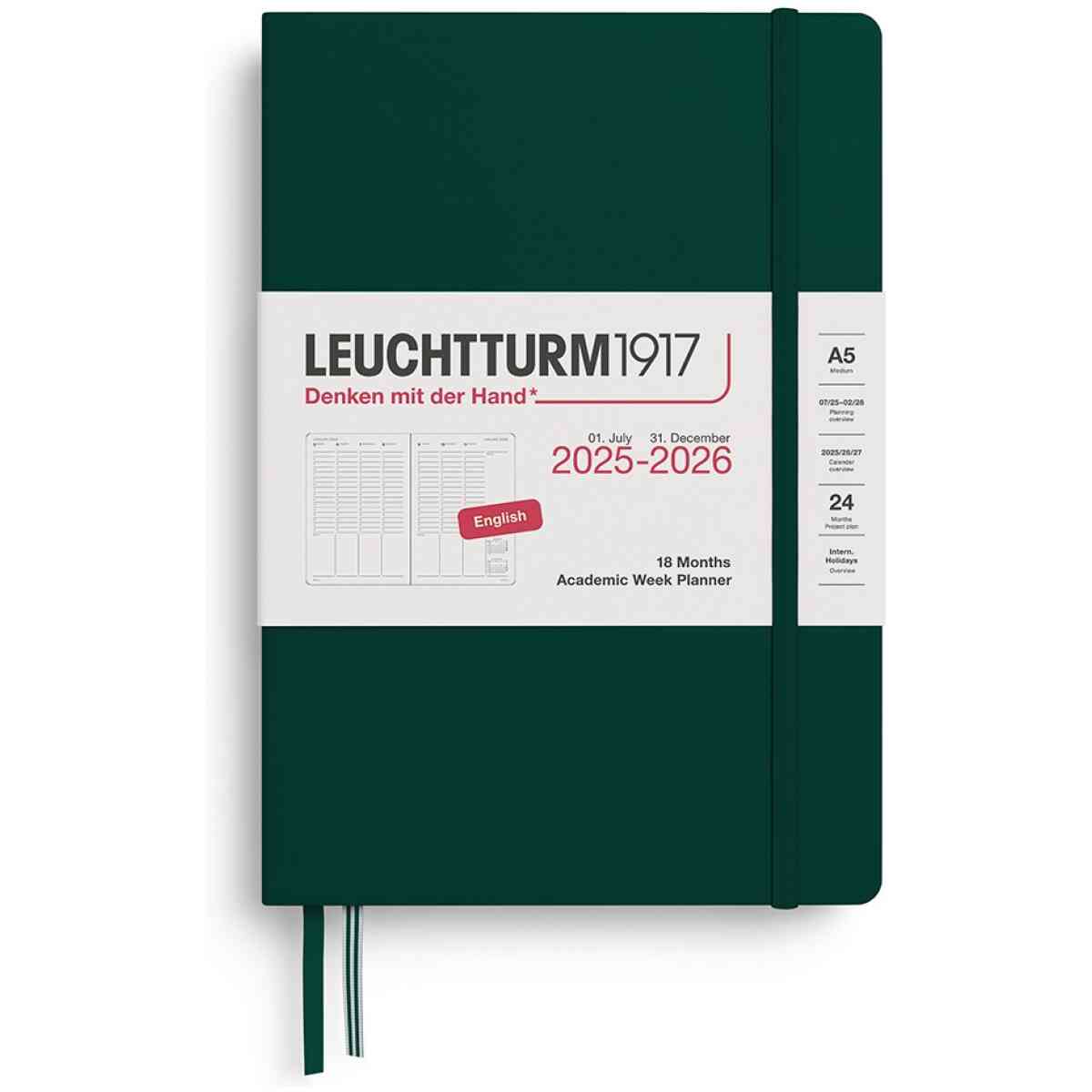 Academic Week Planner Medium (A5) 2026, 18 Months, English - Bild 3