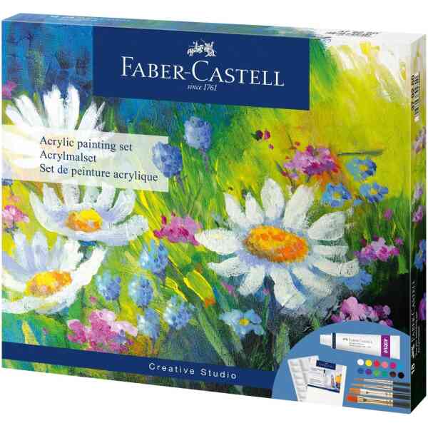 Acrylic painting set incl. Accessories, 18 pieces
