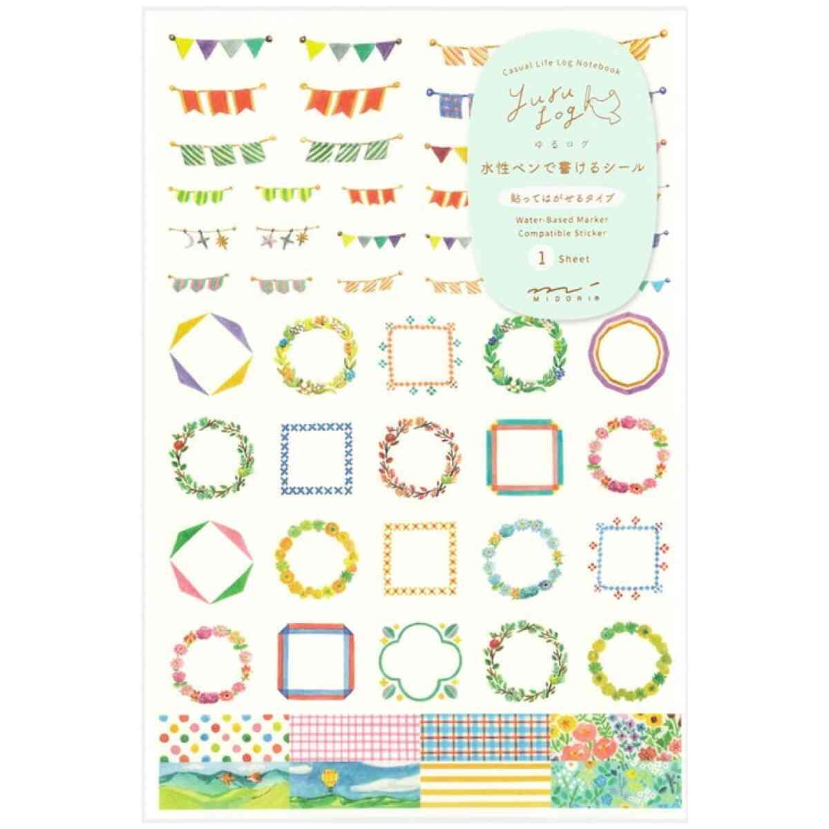 Yuru Log Sticker One Sheet Decoration