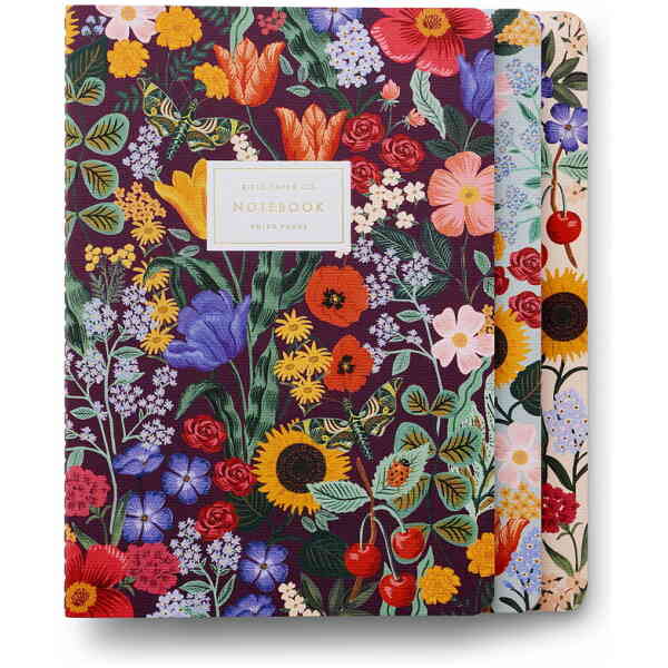Set of 3 Blossom Stitched Notebook Set
