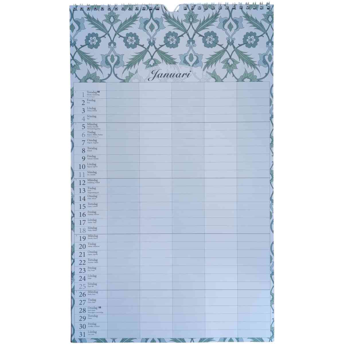 Familjekalender 2025/2026 Romance, med fem kolumner - Bild 2