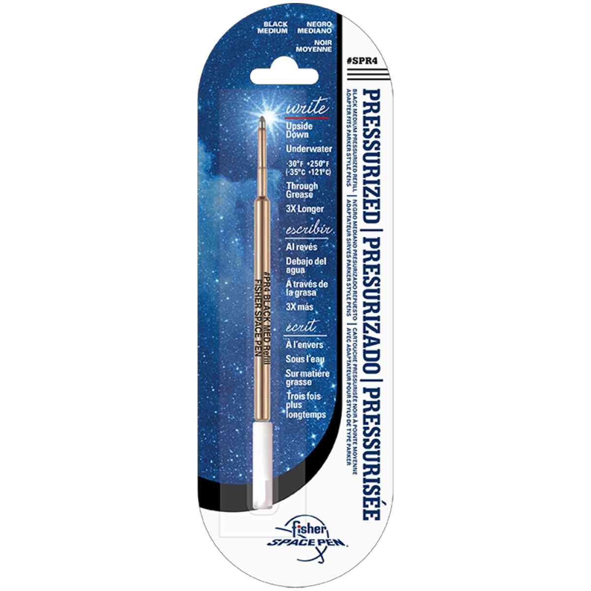 Black Ink, Medium Point Space Pen Pressurized Cartridge