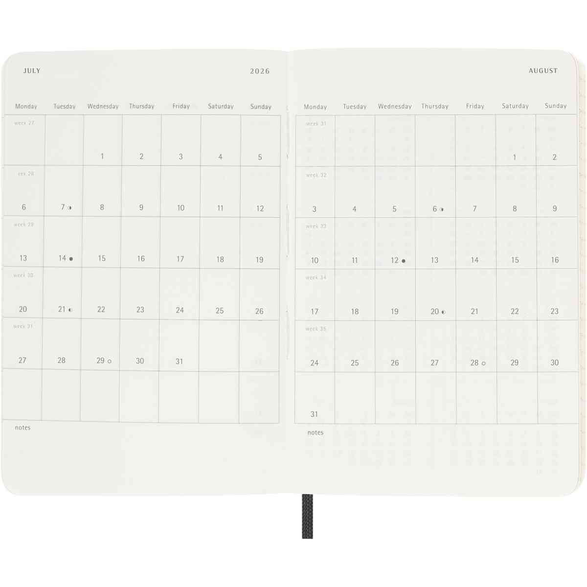 Classic Soft 18M 25/26 WeekNote Pocket Svart - Bild 5