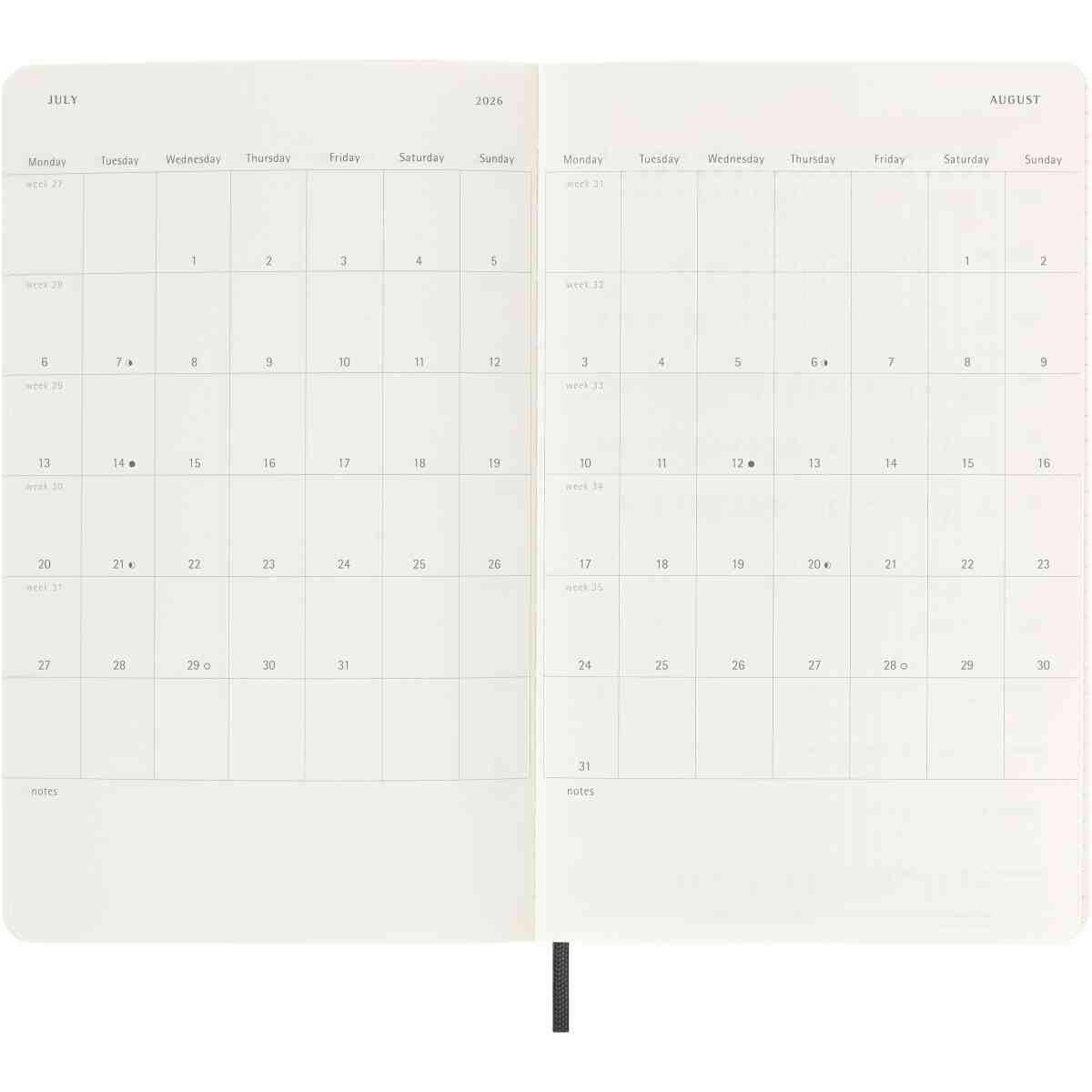 Classic Soft 18M 25/26 WeekNote Large Svart - Bild 3