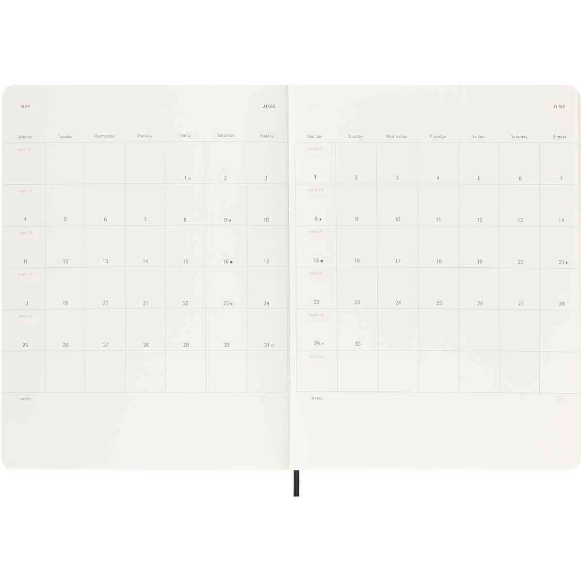 Classic Soft 18M 25/26 WeekNote XL Svart - Bild 3