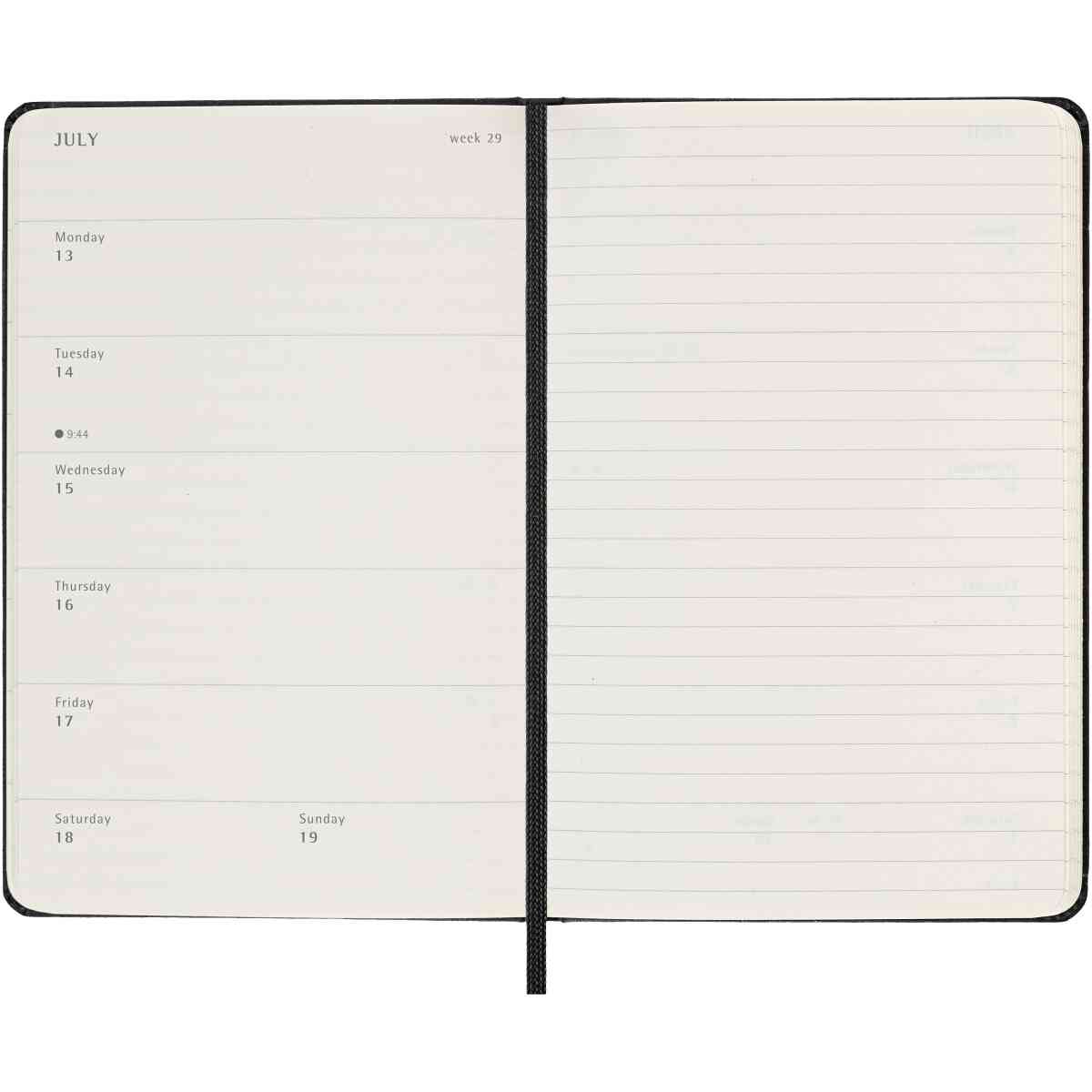 Classic Hard 18M 25/26 WeekNote Pocket Svart - Bild 6