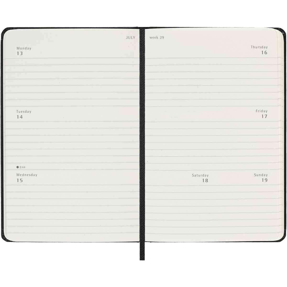 Classic Hard 18M 25/26 Weekly Horizontal Pocket Svart - Bild 4