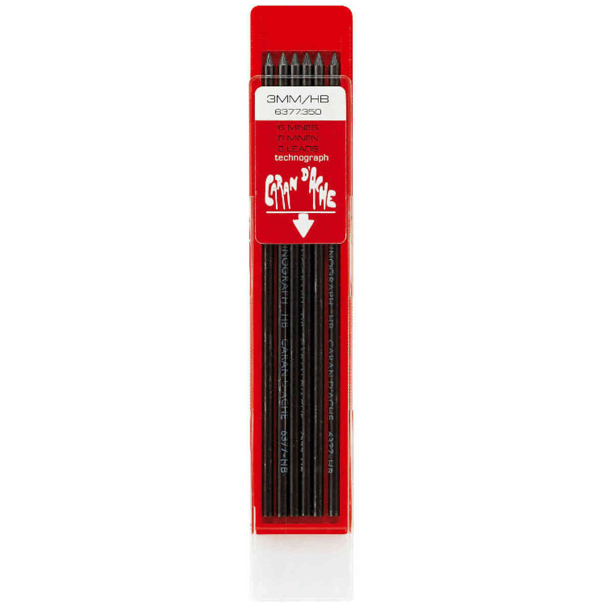 Stift Caran d´Ache Technograph 3mm 6B (6F) 6377.356