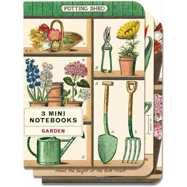 3 Mini Notebooks - Garden