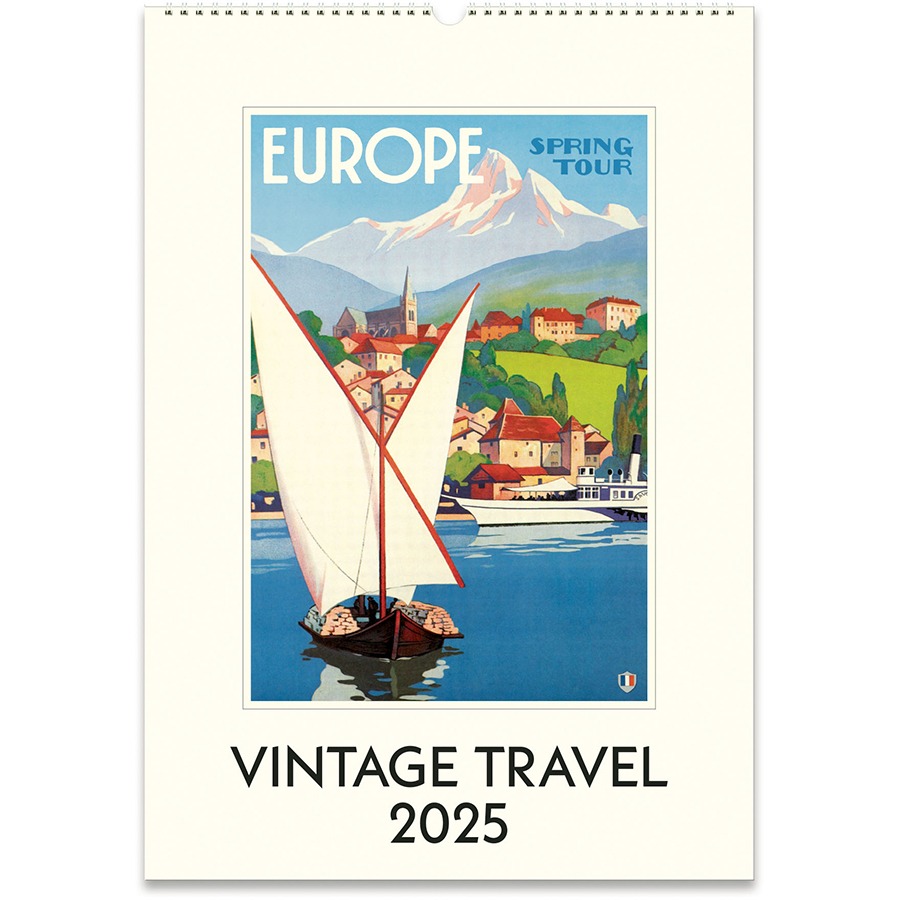 Vintage Travel Wall Calendar