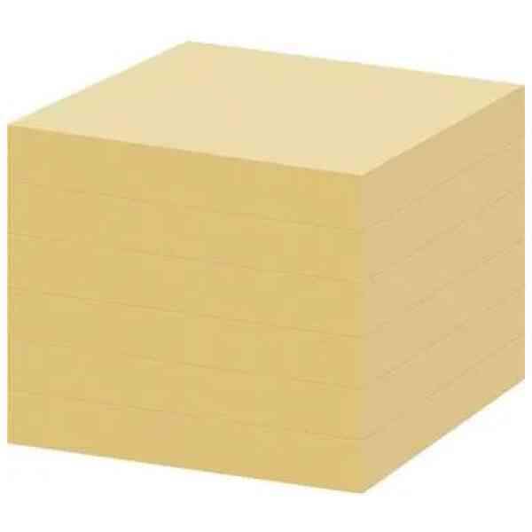 Notis 76x76mm gul