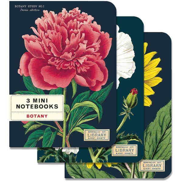 Botany Mini Notebooks 3 Mini Notebooks