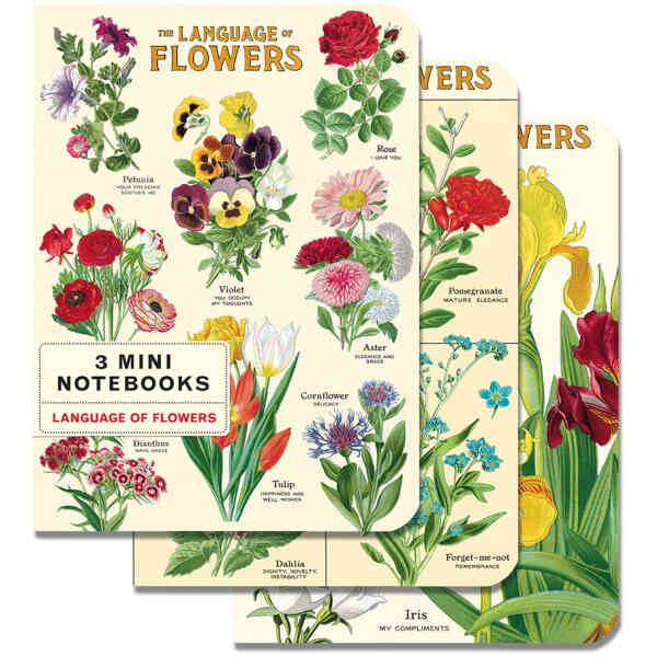 Language of Flowers Mini Notebook 3 Mini Notebooks