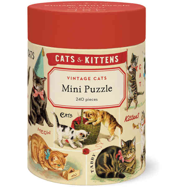 Vintage Cats Mini Puzzle  240 Pieces Puzzle