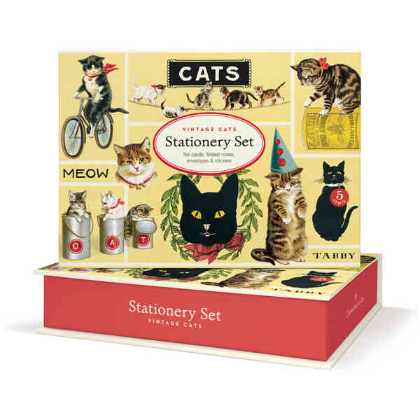 Vintage Cats Stationery Set