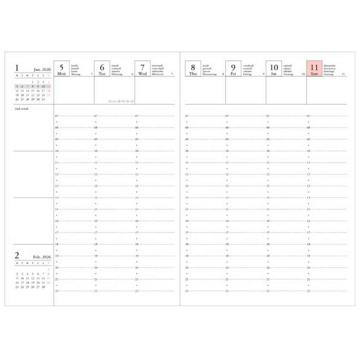 2026 A6 Agenda Wallet Diary - Bild 2