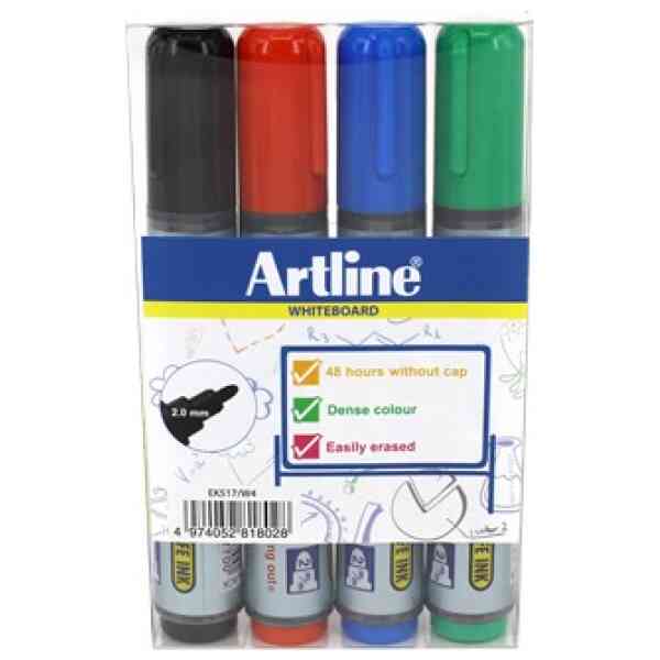 Whiteboardpenna Artline 517 4-pack