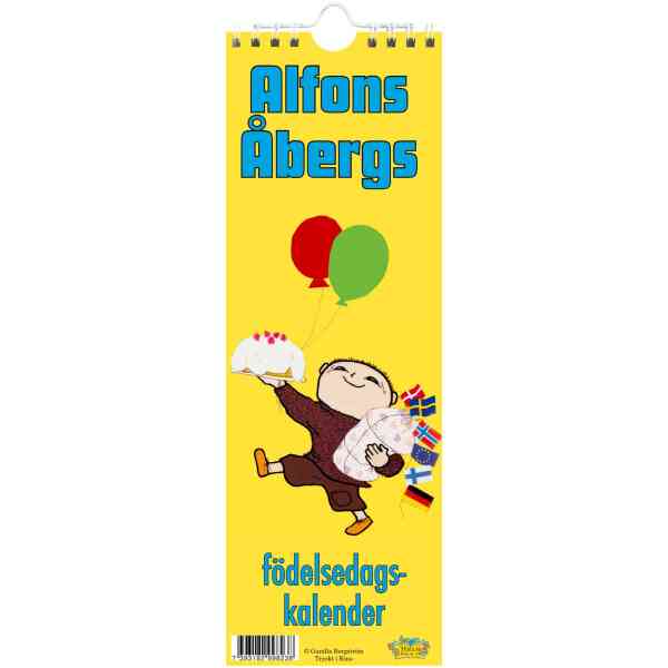 Födelsedagskalender med Alfons motiv